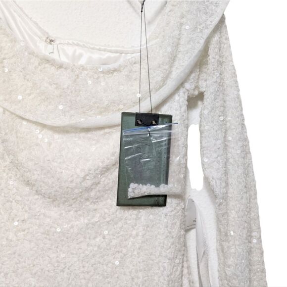 NWT MAC DUGGAL Sequin One Shoulder Trumpet Maxi Gown 4 - Picture 4 of 9